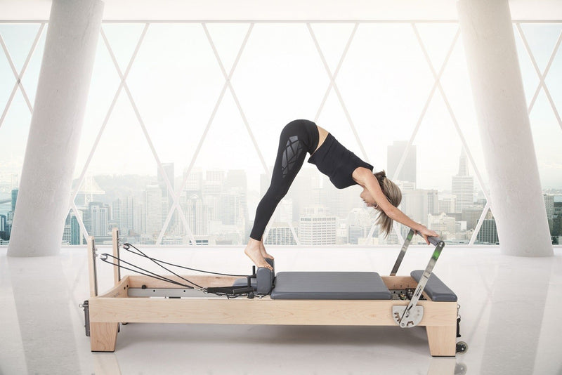 Elina Pilates Elite Wood Reformer Machine with Tower Elina Pilates